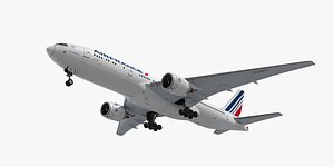 boeing 777-200 plane air france 3d model