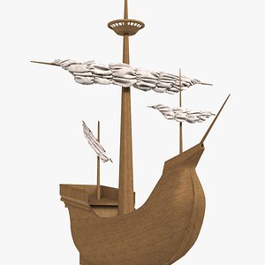 Medieval ship toy 3D model 3D model