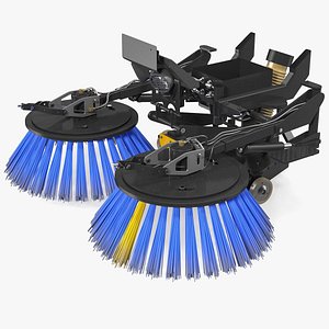 road sweeper brushes mechanism 3D