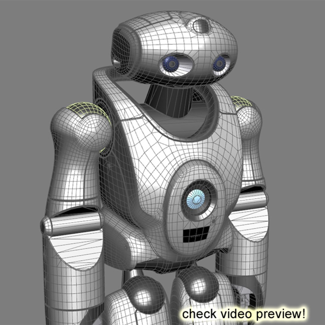 3d Sony Qrio Robot Static Model