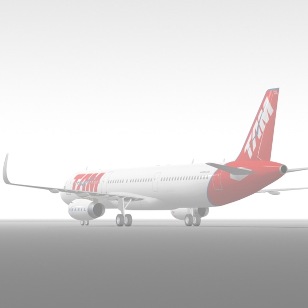3d sharkleted airbus a321neo tam model