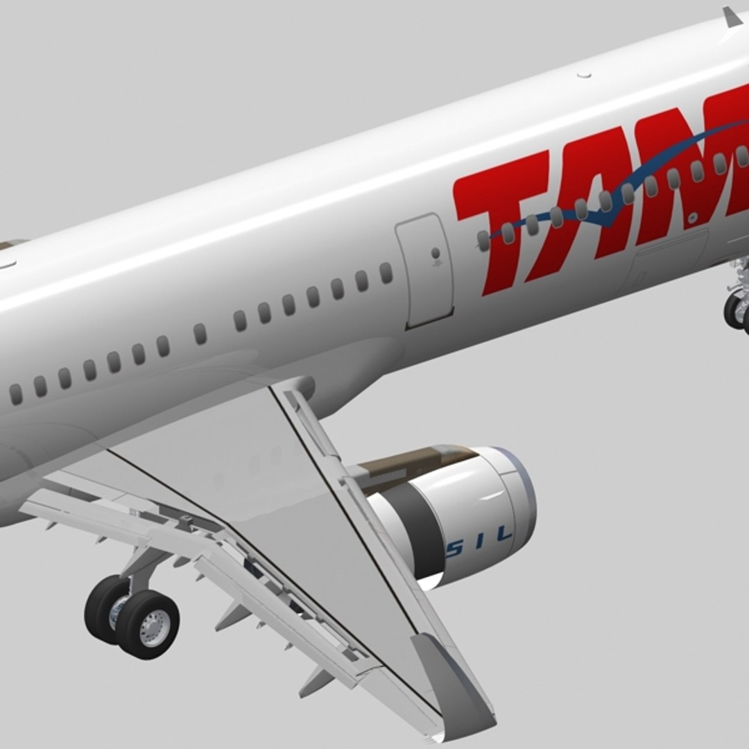 3d sharkleted airbus a321neo tam model
