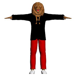 3D lionman creatures - model