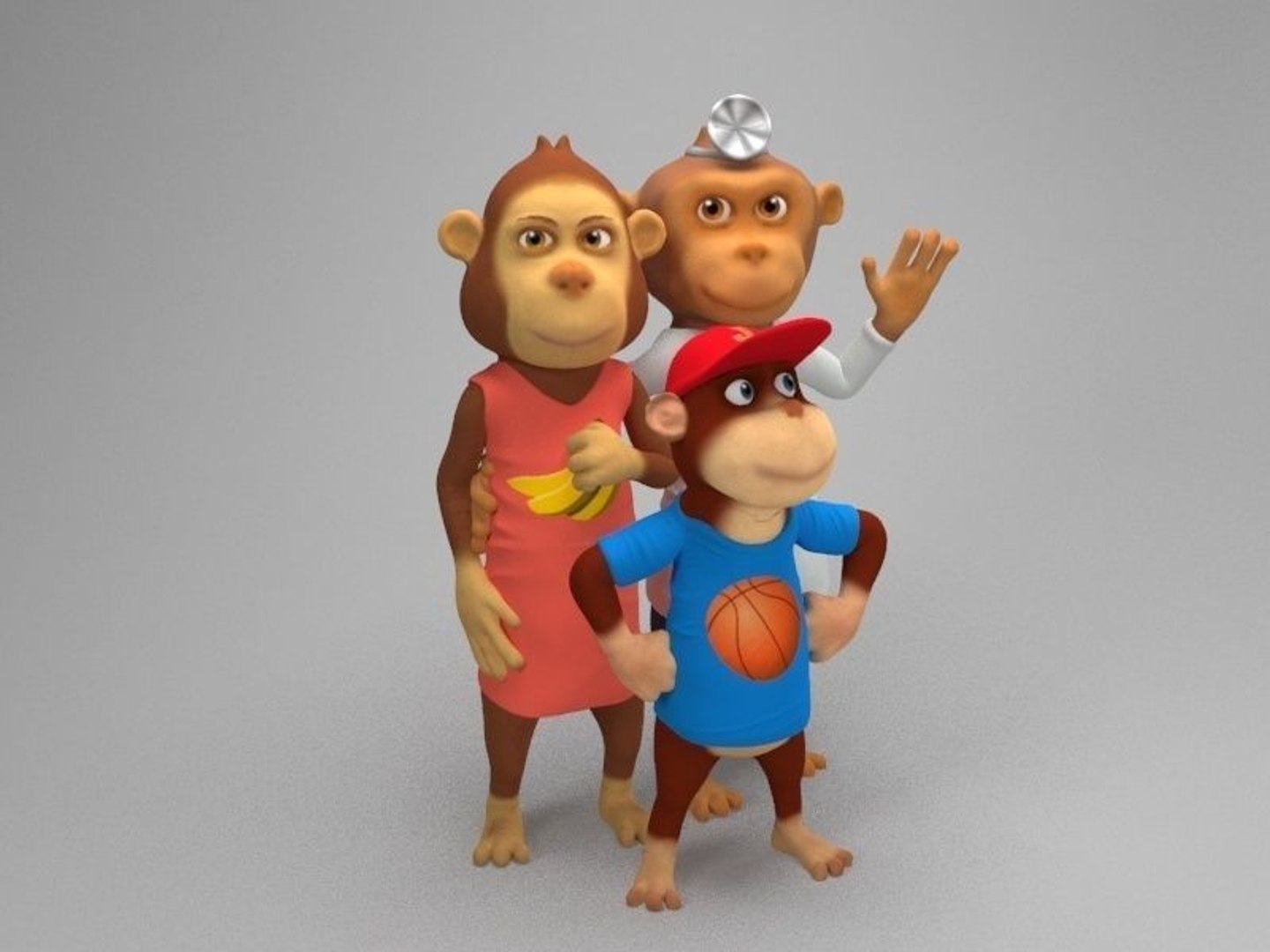 Ape Family Model - TurboSquid 1391900