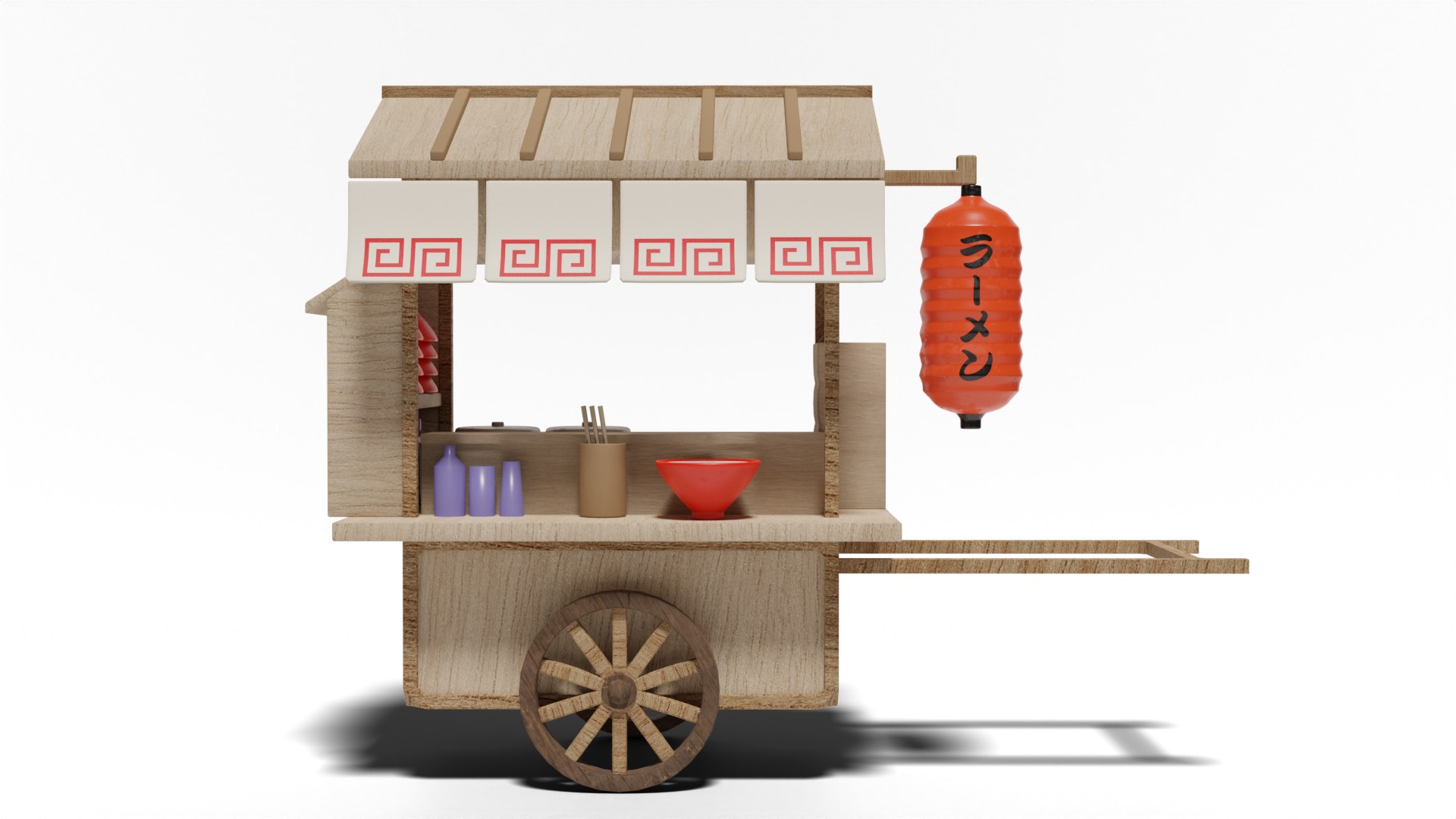 3D Ramen Food Cart - TurboSquid 1844327