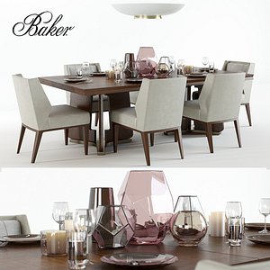 set bakers ceremony dining table 3D model