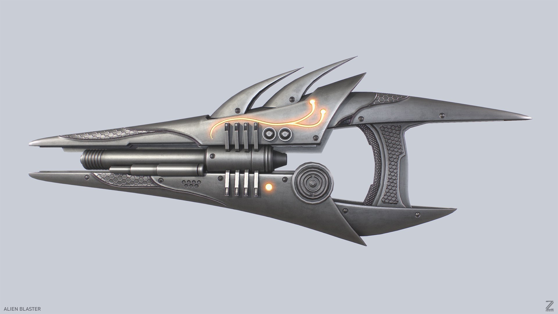 3D Model Alien Blaster - TurboSquid 2417755