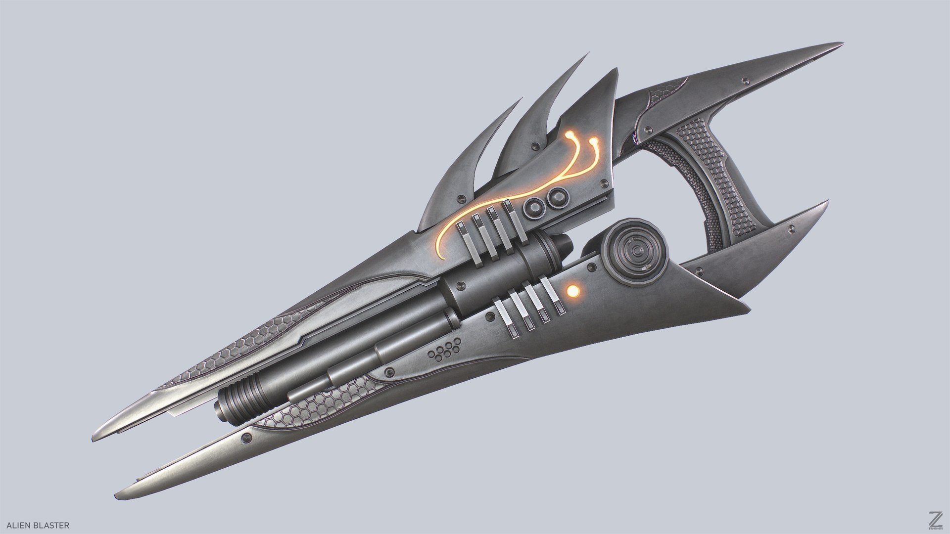 3D Model Alien Blaster - TurboSquid 2417755