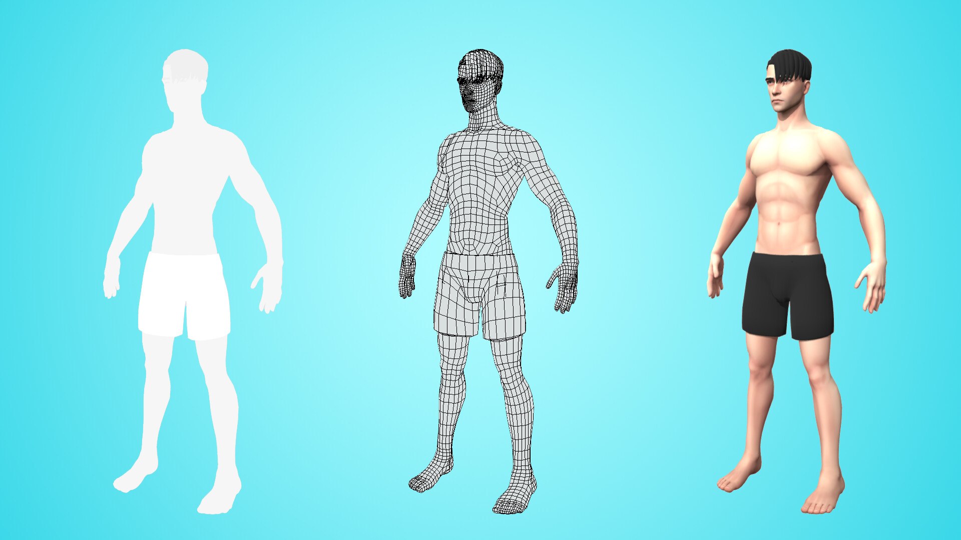 3D Hou - Male Base Mesh - Cartoon Character - TurboSquid 2090806