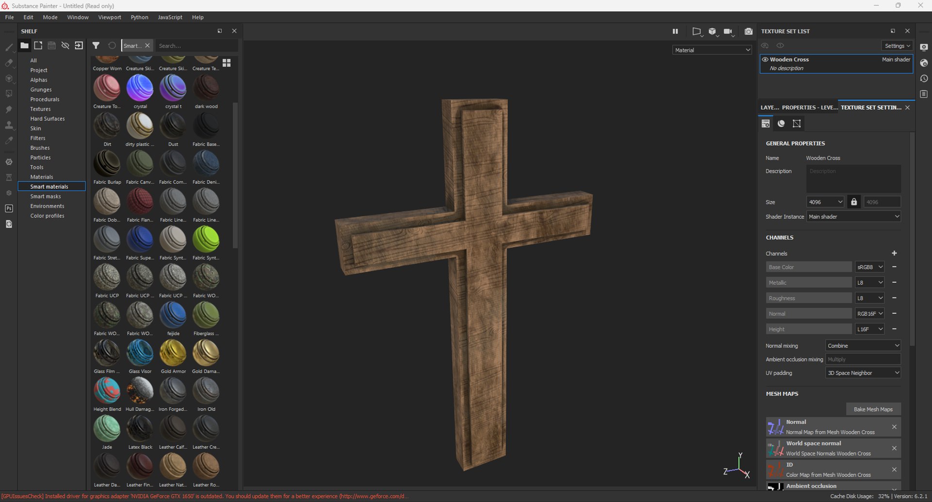 Wooden Cross Model - TurboSquid 2166577