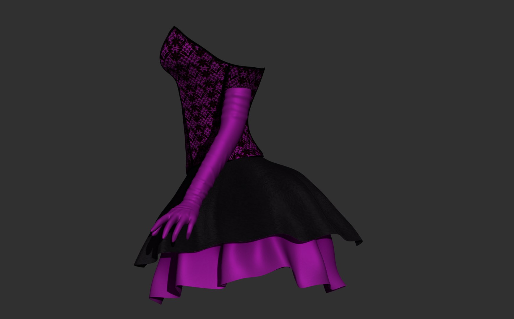 3D Corset Dress - TurboSquid 1409668