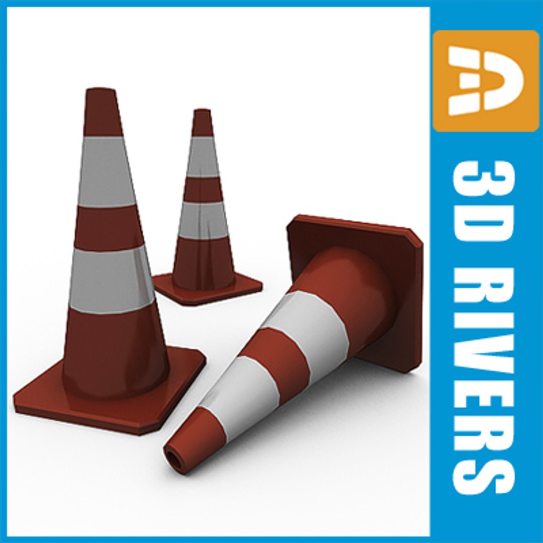 orange-traffic-cone-stand-on-airport-runway-in-sunny-day-stock-photo