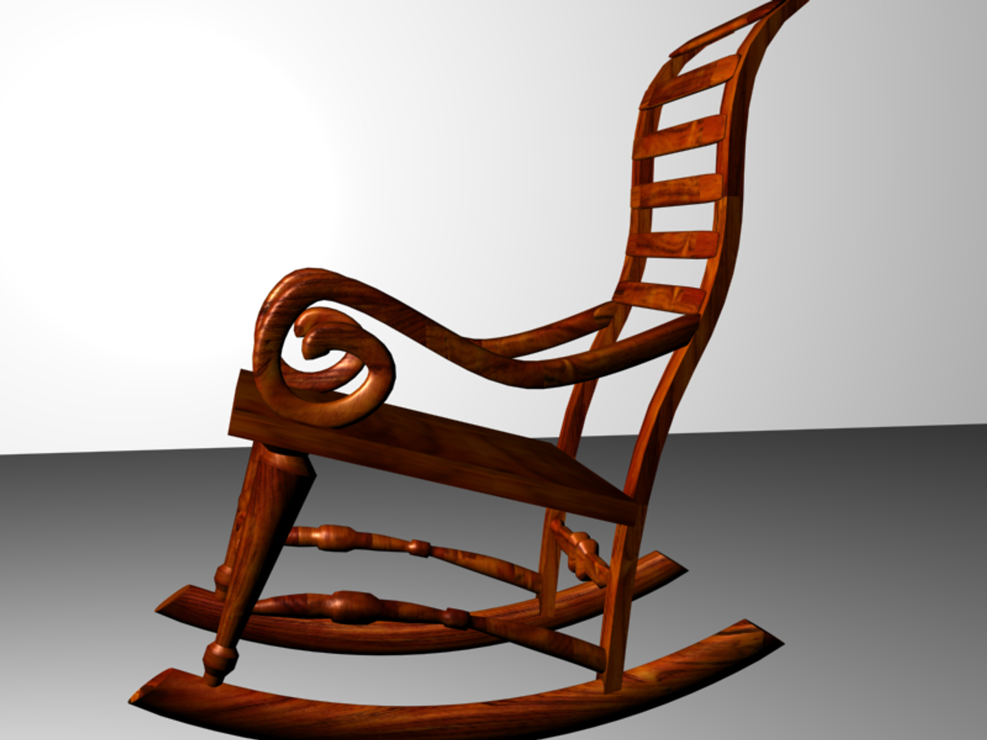 free rock chair 3d model