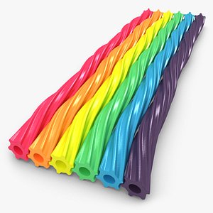 3d model twizzlers rainbow