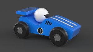 Wooden Race Car 3D model