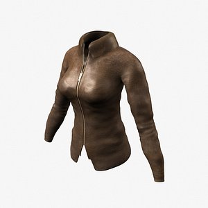 3dsmax brown leather jacket