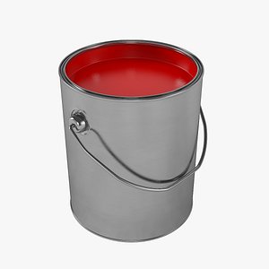 Open Metal Paint Can