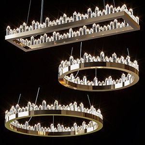 Hanging chandeliers QUARTZ LUX and QUARTZ LUX LONG