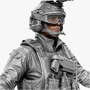 Police Tactical Soldier Zbrush 3D model
