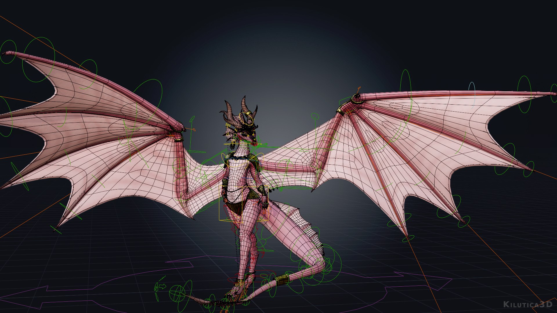 Dragoness - Rigged Female Dragon Character Model 3D https://p.turbosquid.com/ts-thumb/Q6/pwUBKN/7V/dragoness_rig_wireframe/jpg/1736513511/1920x1080/fit_q87/977553b73d91aaccbfde1afe1fd489c06fa4291f/dragoness_rig_wireframe.jpg