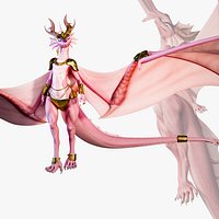 Dragoness - Rigged Female Dragon Character