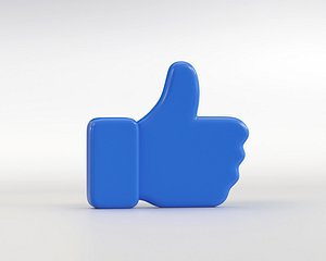 Social media Thumbs up 3D model
