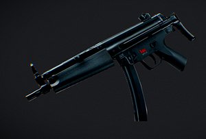 3D Low Poly MP5 Gun