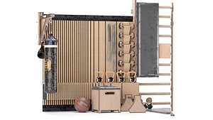 Yoga Equipment Home Gym Decoration Set 45 3D model