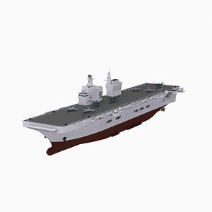 3D chinese type 076 Amphibious Assault Ship with Aircraft model