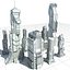 Sci fi City 8 Buildings Futuristic