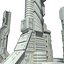 Sci fi City 8 Buildings Futuristic