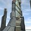 Sci fi City 8 Buildings Futuristic