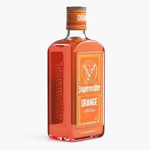 3D model Jagermeister Orange Herbal Liqueur Bottle