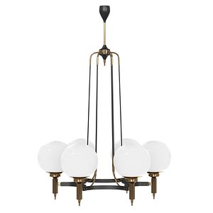 3D Mid-Century 6-Light Ceiling Lamp Stilnovo