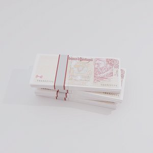 500 Portuguese Escudo Currency 3D model