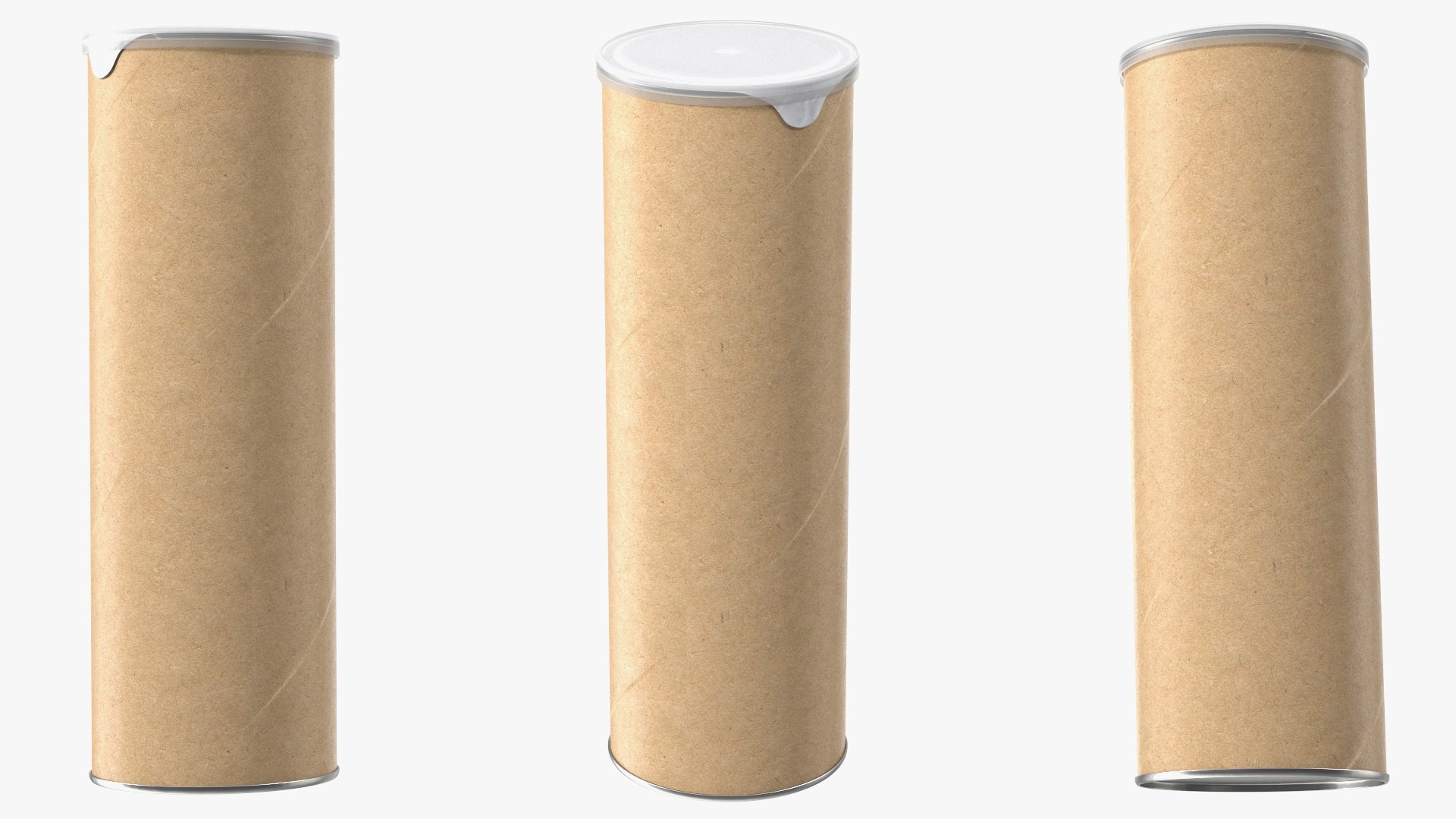 Paper Tube Snack Packaging 3D model preview