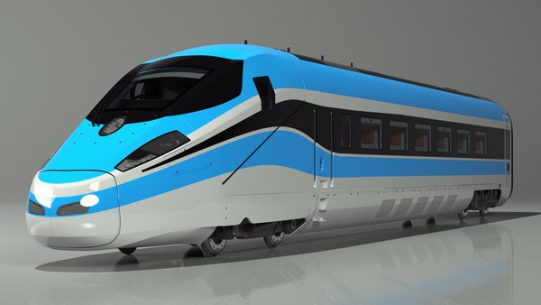 modelo 3d Modern Railway Locomotive Blue - TurboSquid 2094448