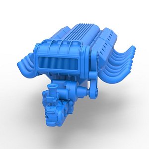 Diecast engine 2 V8 Version 6 Scale 1 to 25 3D model