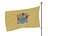 Drapeau sur mât du New Jersey