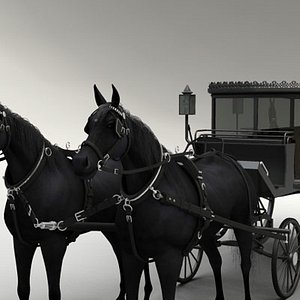 horse carriage 3d max