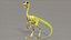 만화 캐릭터 Compy Rigged-공룡 Compsognathus PBR