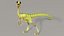 만화 캐릭터 Compy Rigged-공룡 Compsognathus PBR