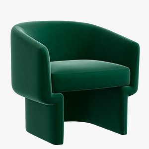 Adele Armchair Greend by Life Interiors 3D model