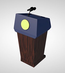 speech podium 3D