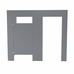 3D Bathroom toilet cabins lowpoly 3D model model