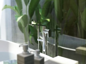 kohler floor mount bath 3D model