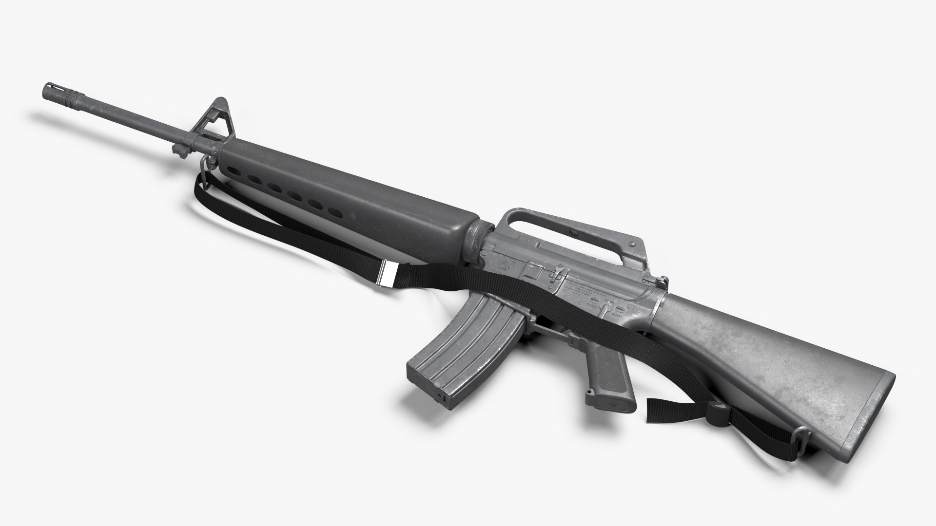 Tactical Assault Rifle M16 3D model preview