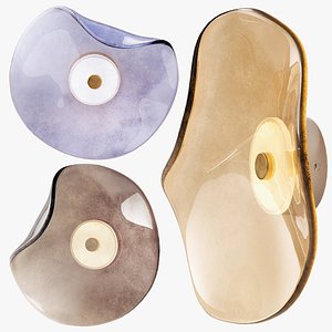 3D Contemporary Wall Sconce with Glass Shade model