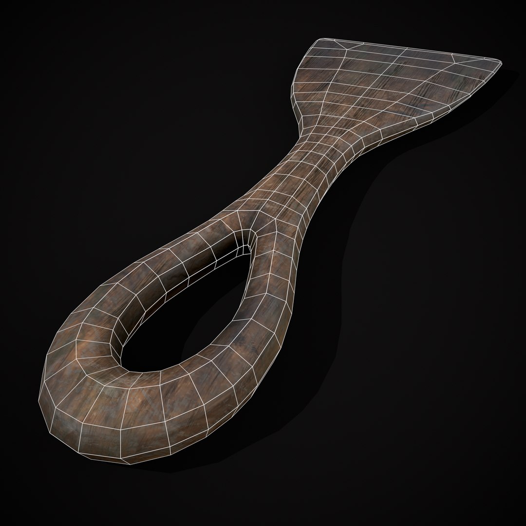 3D Old Carved Spatulas Model - TurboSquid 2320787