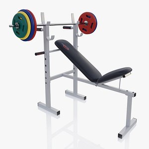 bench press 3D model